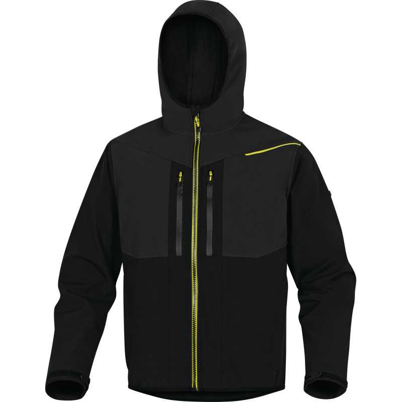 3-layer Softshell Jacket black yellow T3XL DELTA PLUS HORT2NJ3X