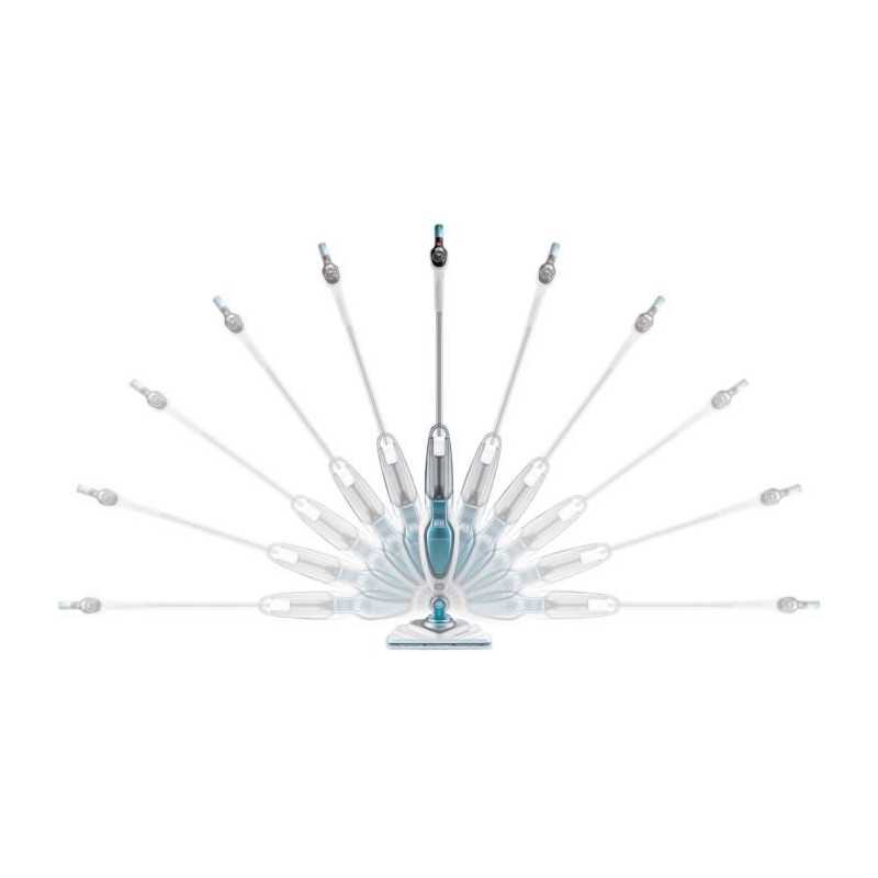 BLACK & DECKER FSM1630-QS - Delta head steam mop - 1600 W - 4 accessories - White / Blue