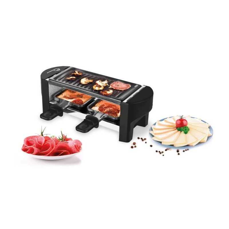 Máquina de raclette - LITTLE BALANCE - Solo nosotros dos - 350 W - 2 personas - Blanco / Negro