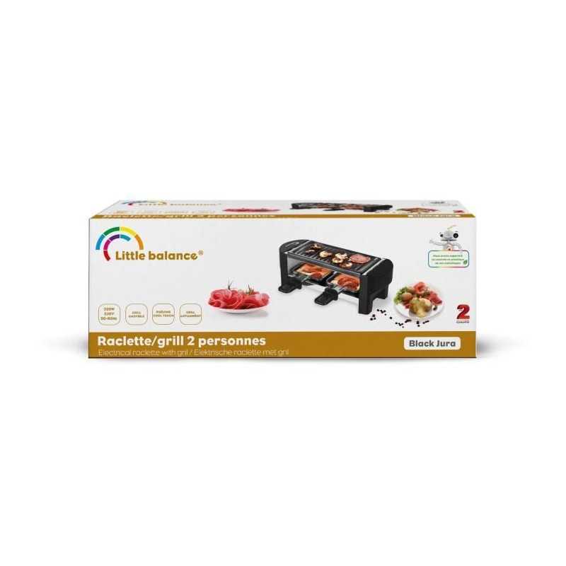 Máquina de raclette - LITTLE BALANCE - Solo nosotros dos - 350 W - 2 personas - Blanco / Negro