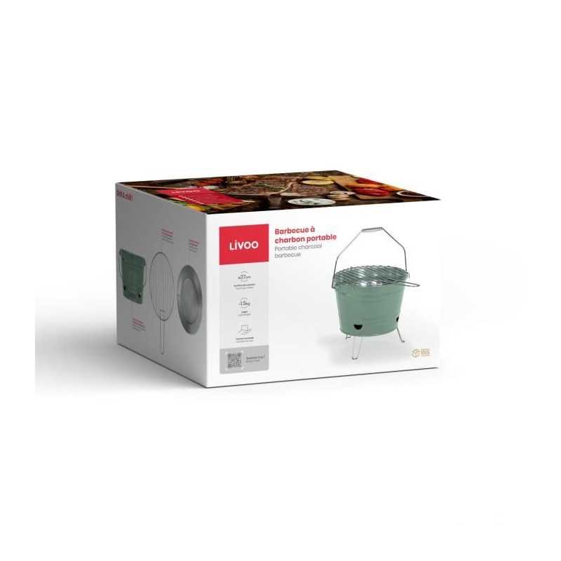 Portable charcoal barbecue - Livoo - DOC327V - Green