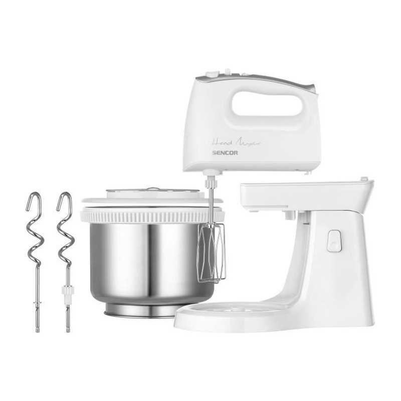 Batidora de mano con vaso giratorio - SENCOR - SHM6206SS - 500W - Plata