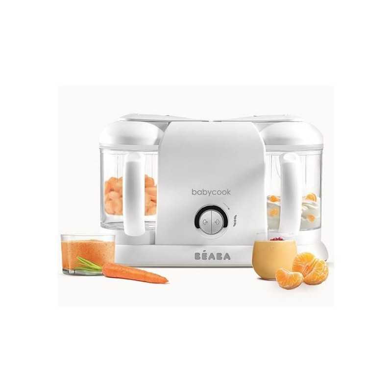 BEABA, Babycook Duo, 4 in 1 baby food processor, cooker, blender, XXL capacity 2200 ml - White