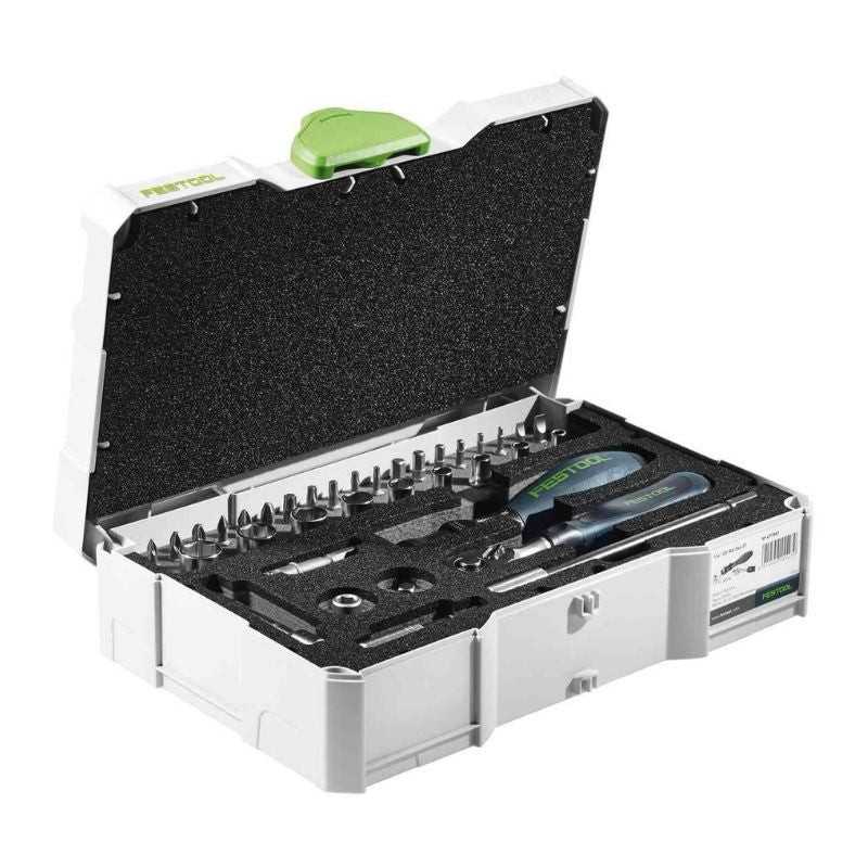 FESTOOL 497881 Juego de llaves de trinquete Systainer 1/4" 37 piezas