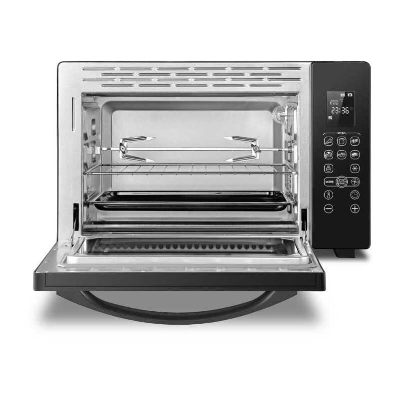 CONTINENTAL EDISON CEMF38DIG - Mini horno eléctrico 38L negro - 1600W - Asador, Convección natural
