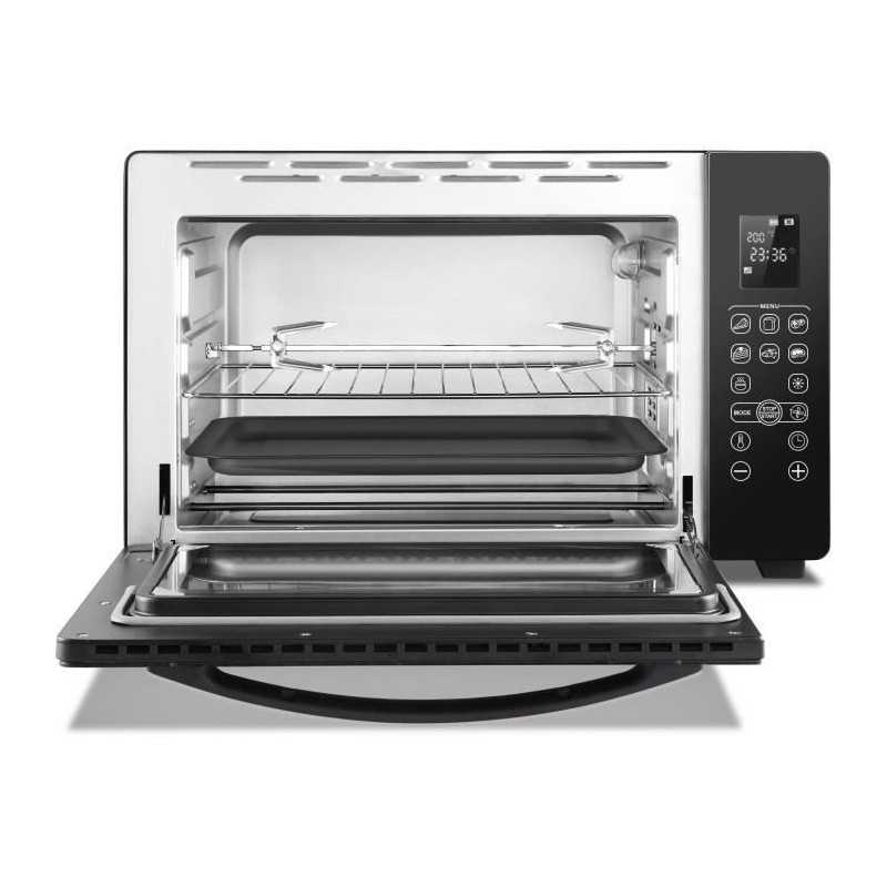 CONTINENTAL EDISON CEMF45DIG - Mini horno eléctrico 45L negro - 2000W - Asador, Convección natural