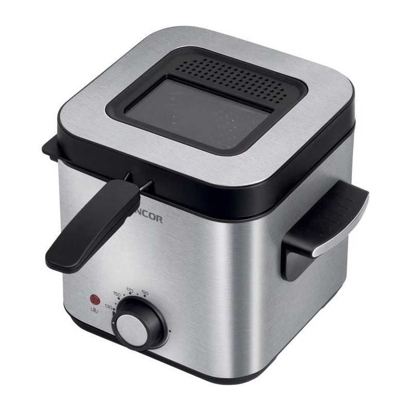 Fryer - SENCOR - SFR 6200SS - 900 W - 1.5 L - Black / Stainless steel
