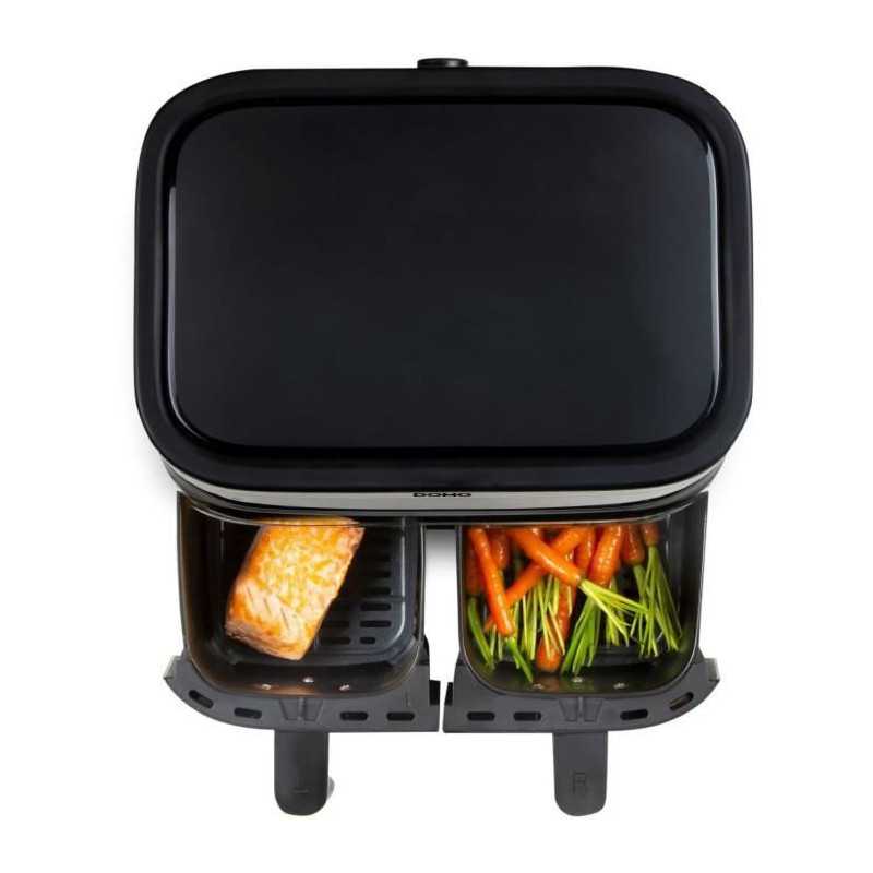 DOMO hot air fryer - DO537FR - 2 x 4 L - 85° to 200° - 8 automatic programs - l40 x L 40 x h 36 cm