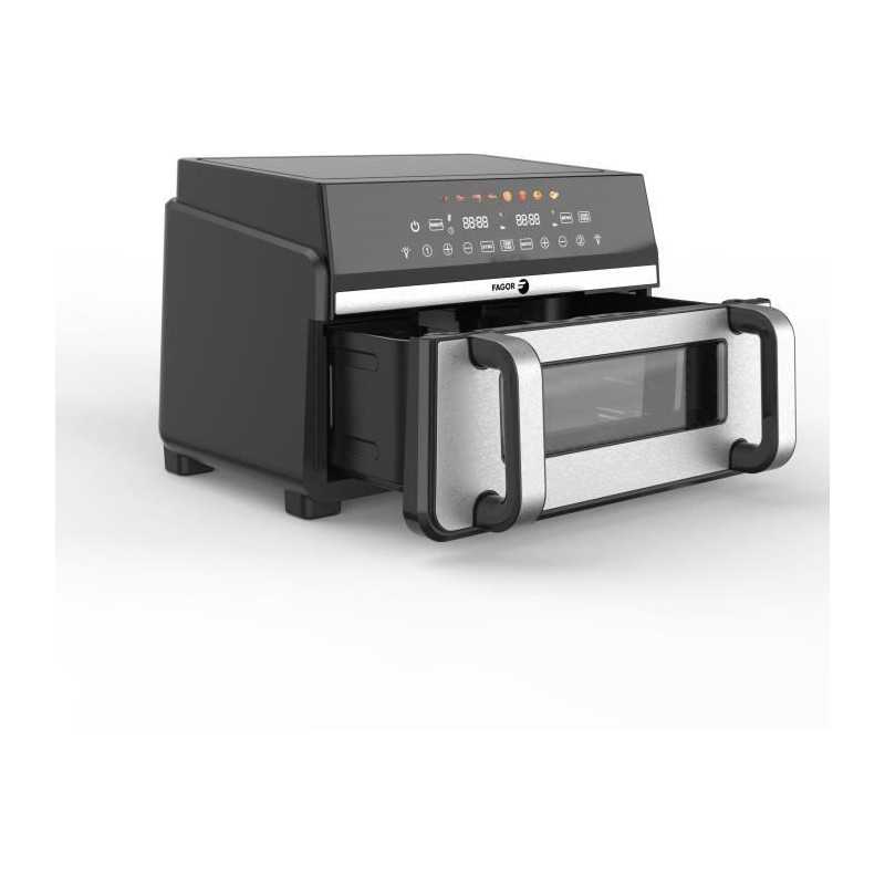 Freidora sin aceite FAGOR - Airfryer FG10AF - Capacidad 11L - Doble depósito 5,5L - Separador extraíble - 2200W