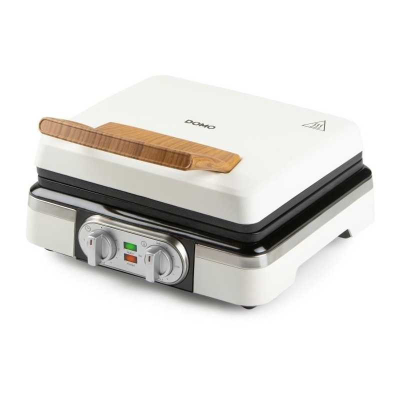 Waffle maker - DOMO - DO9280W - 1520 W - 2 XL waffles - White