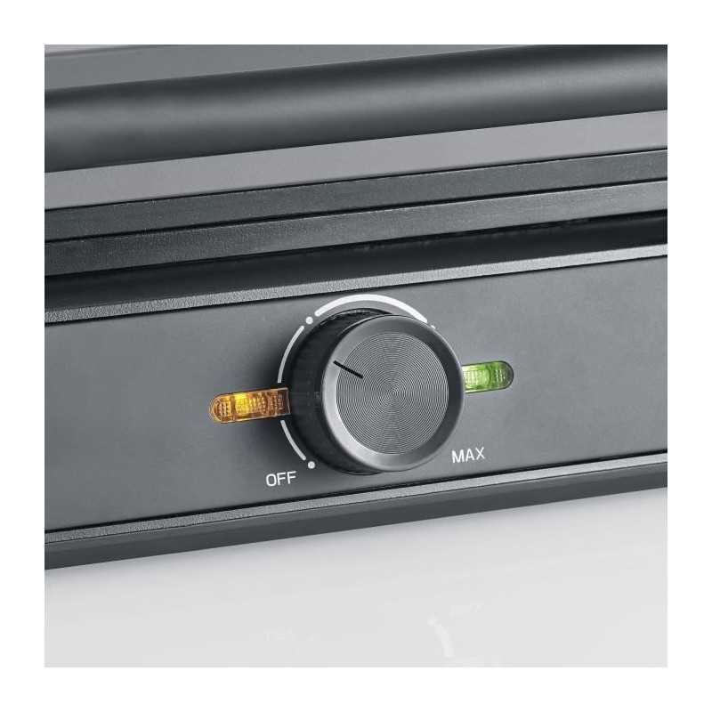 Gofrera - SEVERIN - WA2125 - 1600 W - Revestimiento cerámico antiadherente - Gris / Negro