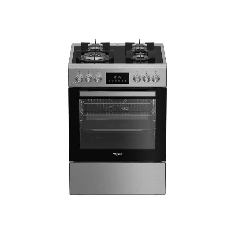 Whirlpool W6G8LCSWXF Stainless Steel Gas Cooker
