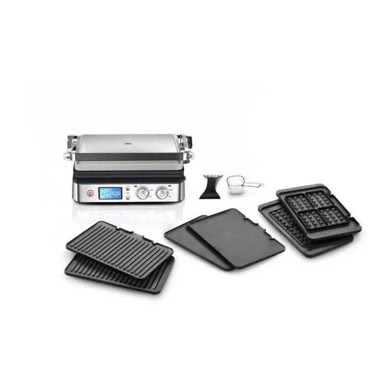 Grill multifunción - BRAUN - Multi Pro 9 - 2000 W - 3 posiciones de calentamiento - Negro / Acero