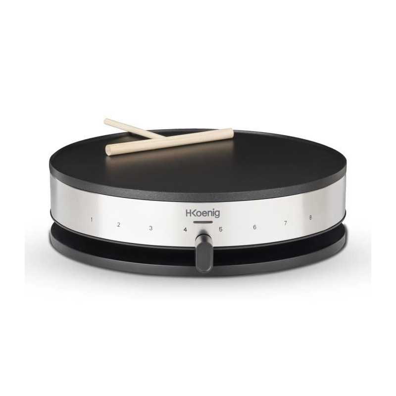 HKoeNIG KREP29 Crepera 33cm - Temperatura hasta 230?C - 1300W - Recubrimiento antiadherente - Indicador de calentamiento - Banda de acero inoxidable