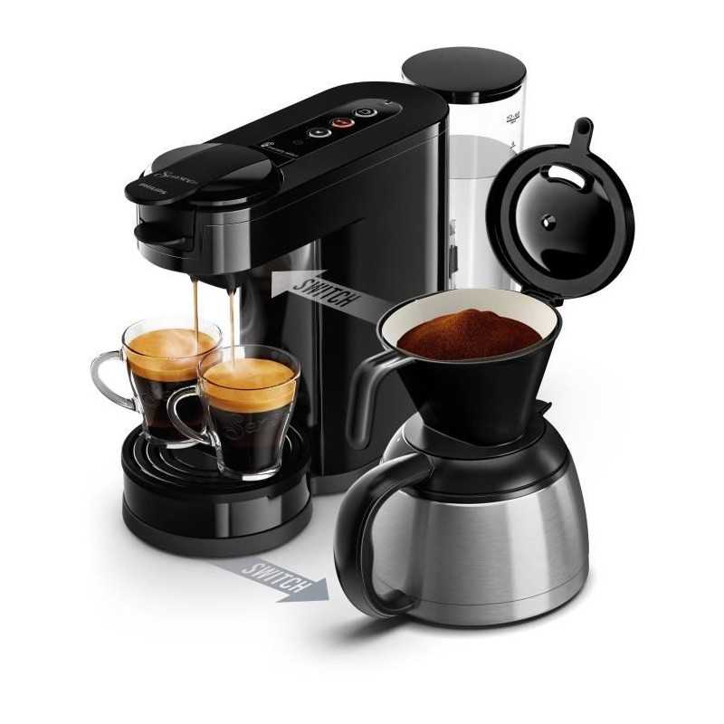 Pod coffee machine - PHILIPS - SENSEO SWITCH HD6592/65 - Intense black