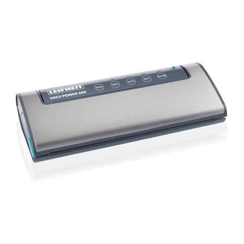 Food vacuum sealing machine - LEIFHEIT - Vacu Power 500 03236 - 10 vacuum bags included - Gray