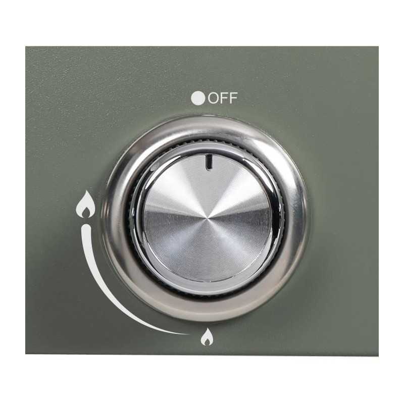 Plancha de gas - LIVOO - DOC324 - 3 fuegos - Verde / Negro