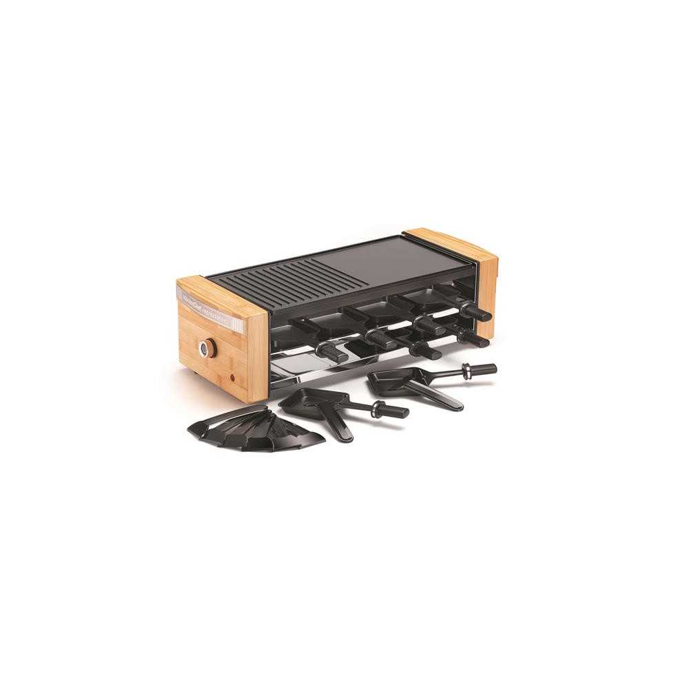 SRACLETTE 8P 1200W BAMBOO SIGNATURE RANGE KITCHENCHEF - KCWOODLUX8