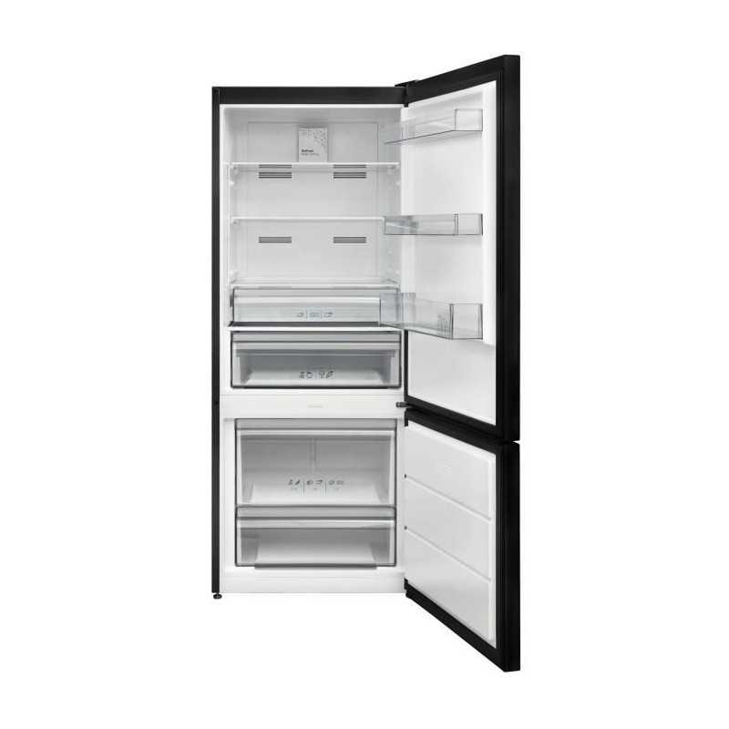 Frigorífico con congelador inferior - CONTINENTAL EDISON - CEFC428NFBD - 427 L - Clase D - 70 x 71,2 x 173 cm - Negro