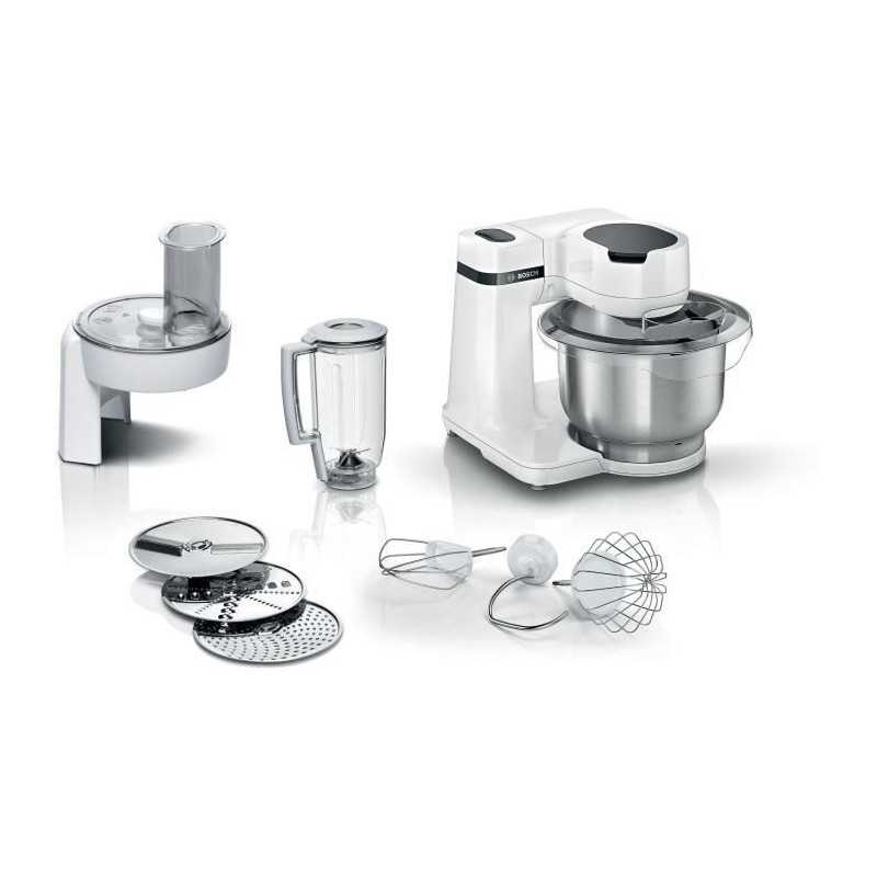 Robot de repostería compacto y multifunción MÁQUINA DE COCINA BOSCH Serie 2 - 700W - 3,8L - Blanco