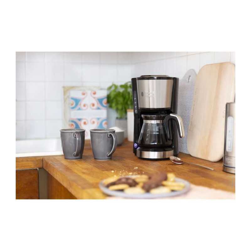 RUSSEL HOBBS 24210-56 - Cafetera doméstica compacta - acero inoxidable cepillado - 5 tazas - 1000W
