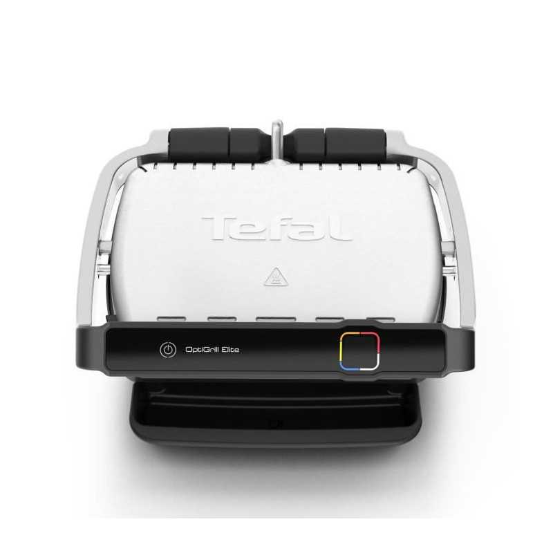 TEFAL OptiGrill Elite Grill Eléctrico 12 Programas Automáticos Funciones Congelados Acero Inoxidable/Negro GC750D12
