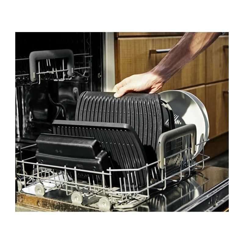TEFAL OptiGrill Elite Grill Eléctrico 12 Programas Automáticos Funciones Congelados Acero Inoxidable/Negro GC750D12