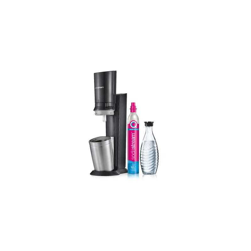 SodaStream Soda Maker Crystal 3 0 QC black Schwarz incl 1 Glasbottle (1016411410)