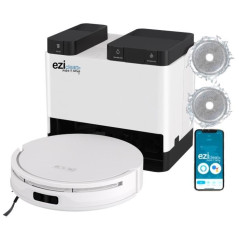 EZICLEAN All In One Z12 Ultra - Connected robot vacuum cleaner and mop with emptying base - 270 min - 14.4 V - 1.8 L - White