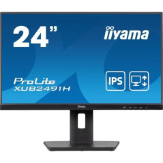 PC screen - IIYAMA - XUB2491H-B1 - 23.8 FHD - IPS - 100Hz - 0.5ms - HDMI/DP - VESA 100x100 - Adjustable foot + Pivot - Black